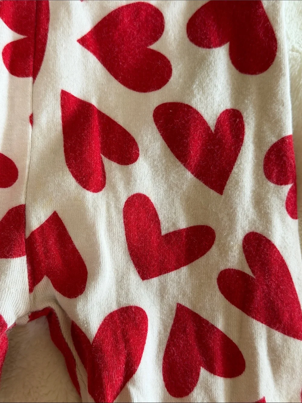 Old Navy Red & White Heart Print Kids Pajama Set
